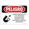 Signmission OSHA, Strong Magnetic Field Magnet Is On Spanish, 10in X 7in Rigid Plastic, OS-DS-P-710-LS-1701 OS-DS-P-710-LS-1701 - alternate 1